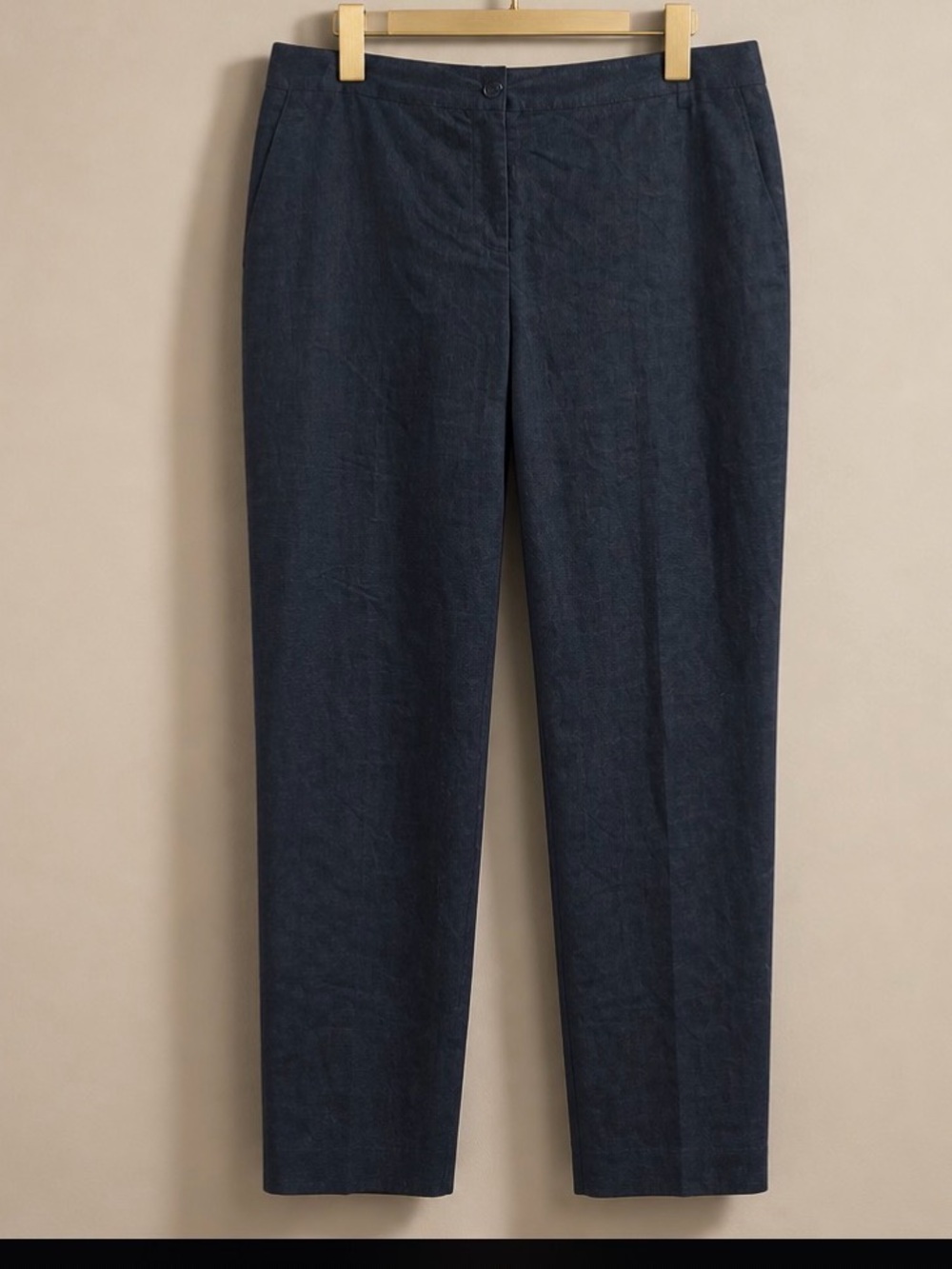 Rafaella Dark Navy Straight-Leg Pants